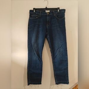 Nordstrom Current/Elliot The Cropped Straight Frayed Jeans Size 29